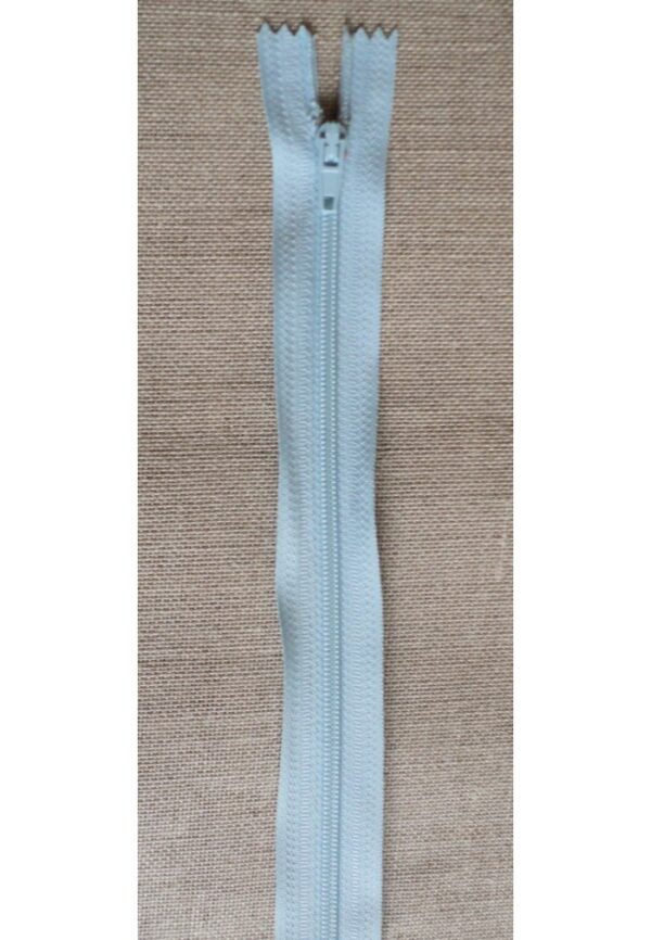 Fermeture à glissière bleu pâle 30-40-50-60 cm, non séparable, robe, coussin, sac, trousse etc