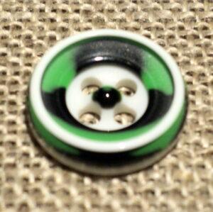 Bouton chemise 12mm 4-trous Petit bouton button down, vert-noir-blanc