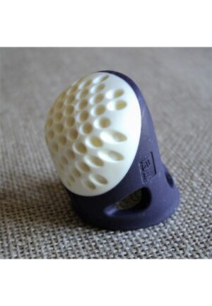 Dé à coudre ergonomique, Prym, caoutchouc souple, taille L, violet foncé, soft comfort, 431147