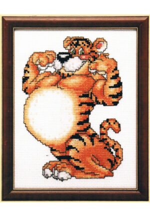 Kit au point de croix 13x17cm "le tigre fier", Aïda, au point compté