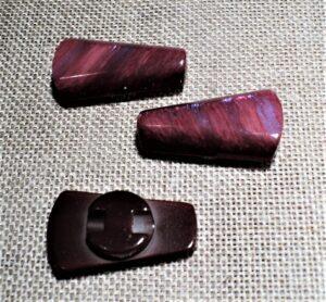 Bouton buchette galalithe bordeaux marbre 26mm