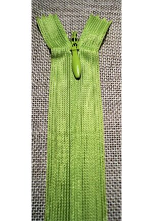 Fermeture invisible vert lime 22cm, non séparable 4mm, robe, coussin, sac, trousse etc, Fermeture à glissière