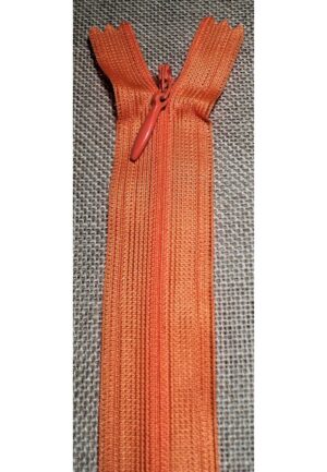 Fermeture invisible orange 22cm, non séparable 4mm, robe, coussin, sac, trousse etc, Fermeture à glissière