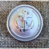 Bouton Caban Marin argenté avec ancre 15/18/23mm METAL, bouton à queue