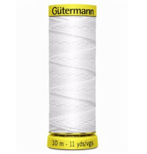 Fil élastique blanc lastex Gütermann 10m (bobine) pour les fronces et smocks