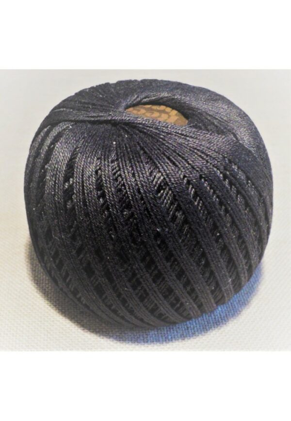 Coton mercerisé NOIR à tricoter, à crocheter, 50g