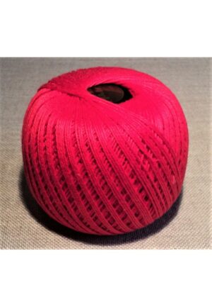 Coton mercerisé ROUGE à tricoter, à crocheter, 50g