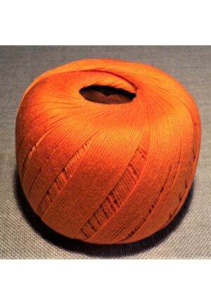Coton mercerisé ORANGE à tricoter, à crocheter, 50g