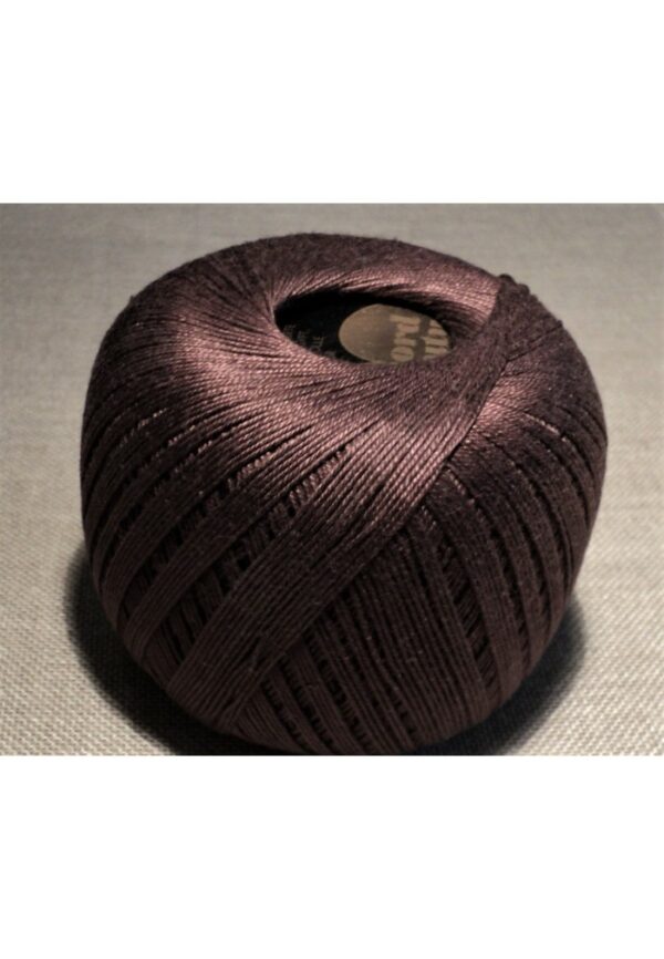 Coton mercerisé MARRON à tricoter, à crocheter, 50g