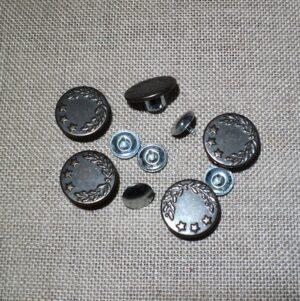Bouton Jeans 17mm bronze, facile à poser, bouton jeans pression étoile, bouton salopette