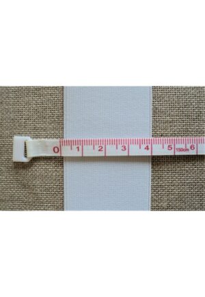 Elastique côtelé souple 40 mm blanc, vendu au mètre, pour pantalon, jupe, pijama etc