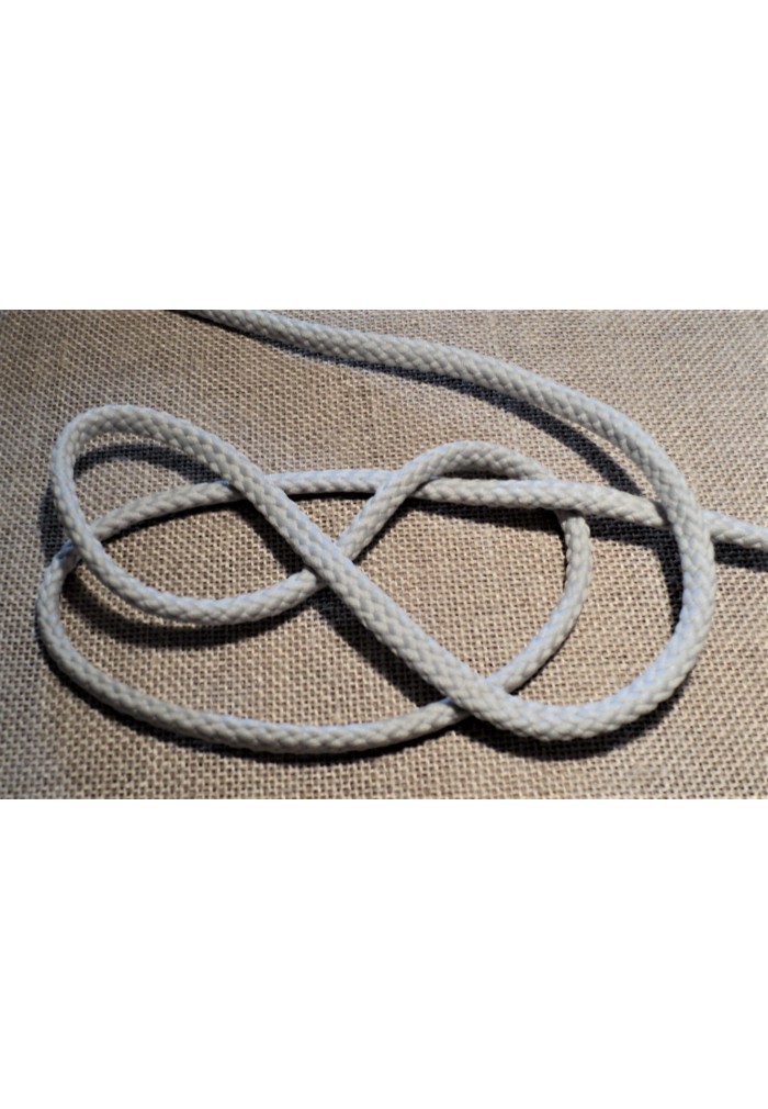 Cordon Tressé Polyester 4 Mm - 10 M Couleur Naturel, Pour Anorak, Sweat, Sac à Dos, Bricolage Extérieur