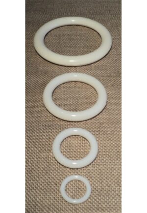 Anneau blanc 10mm - 15mm - 27mm - 45mm plastique pour les rideaux, crocheter, les décorations, store romain, couture et loisir