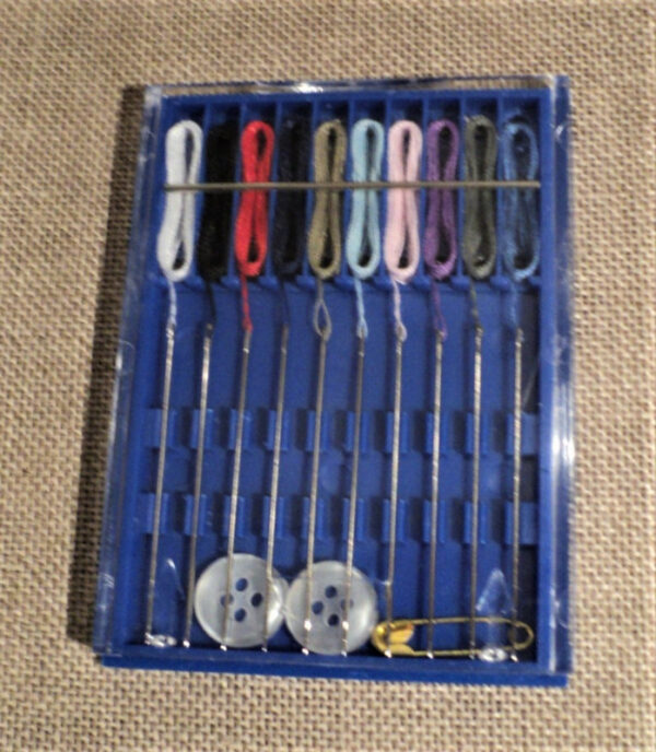 Aiguilles enfilées, aiguilles à coudre avec 10 fils à coudre, trousse de voyage compact