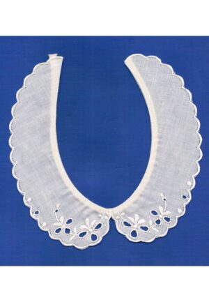 Col fille 29cm écru, dentelle broderie Anglaise, 100% coton, col dentelle bébé, poupée, ours, col claudine à coudre