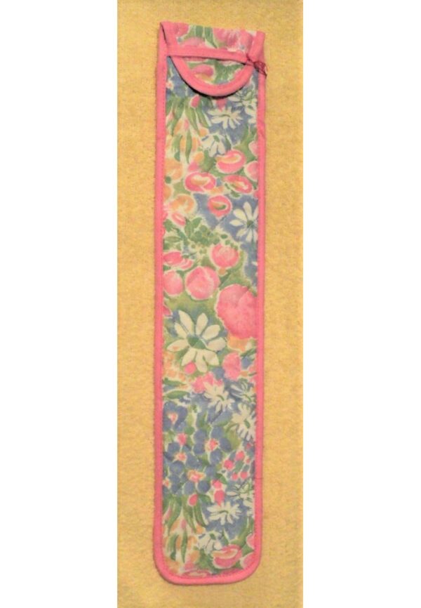 Etui pour les aiguilles à tricoter, rose, bleu pâle