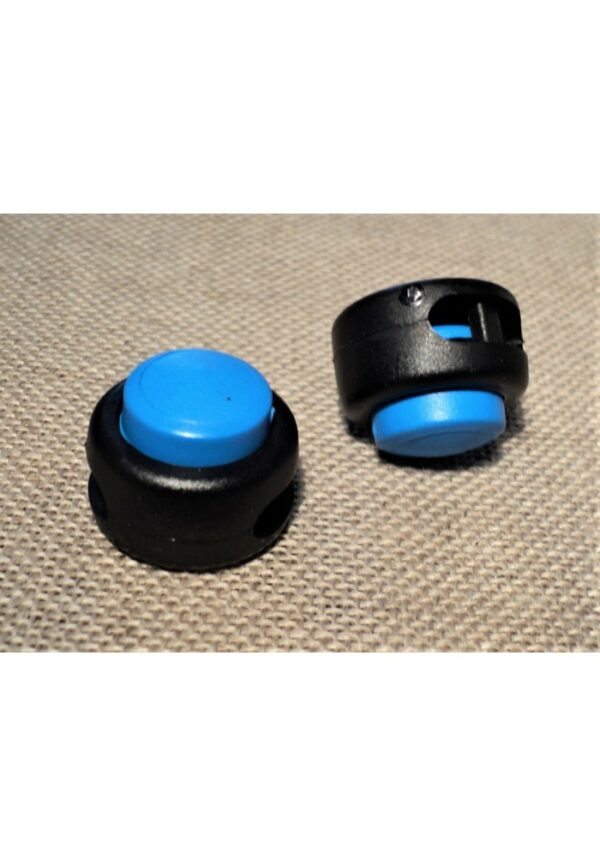 Arrêt cordon noir boule 18mm, arrêt de cordelette noir bleu décoratif