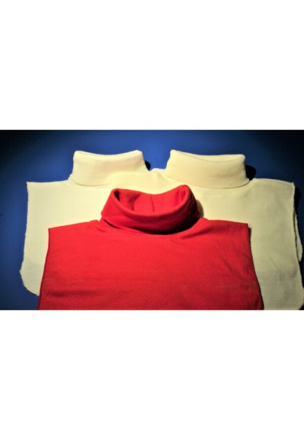 Faux Col blanc, écru, rouge roulé femme/homme, chaud plastron tricoté détachable
