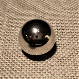 Bouton métal boule argenté 13mm, boule ronde modèle perle