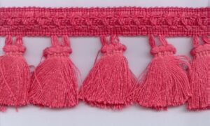 Galon Frange Gland 60mm Rose fuchsia pour les abat-jour, chaises, canapés, rideaux, home déco, coussins, ameublement etc.