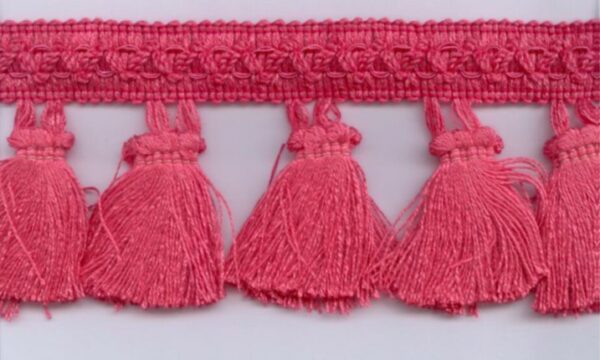 Galon Frange Gland 60mm Rose fuchsia pour les abat-jour, chaises, canapés, rideaux, home déco, coussins, ameublement etc.