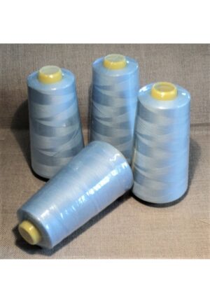 Fil à surjeter, 4 x Cône 3000 Yards Bleu Clair, polyester, tous tissus, fil pour la surjeteuse, fil à coudre machine