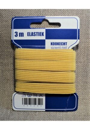 Elastique souple et plat, Jaune 10mm, emballé par 3 mètres, pour lingerie, masques, bande bretelles robes etc