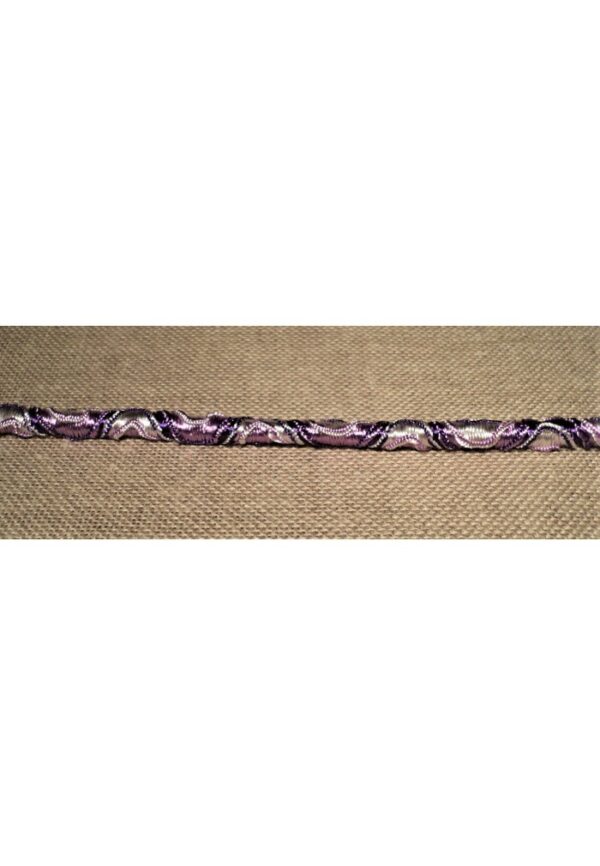 Elastique 5mm mauve violet blanc, élastique cordon rond, élastique décoratif