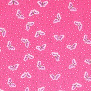 Tissu fuchsia papillon 7,90€ le mètre, vendu au mètre