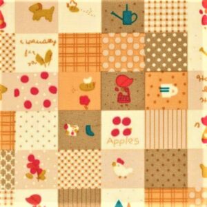 Tissu caramel carré patchwork 7,90€ le mètre, vendu au mètre