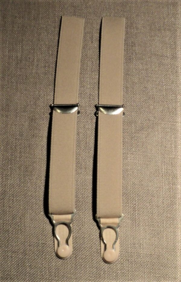 Jarretelles à coudre 20mm beige chair (2 pcs), attaches jarretelles, clips jarretelles métal