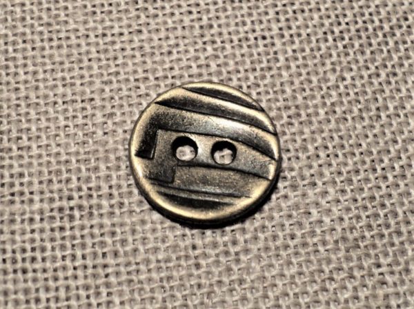 Bouton jeans métal bronze 15mm 2-trous, bouton chemise, bouton pull, polo