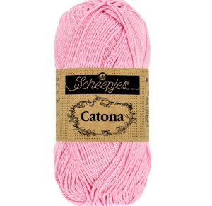 Catona Rose fil coton à tricoter, crocheter 50g pour les amigurumis, vestes, pulls, foulard Scheepjes 222 Tulip
