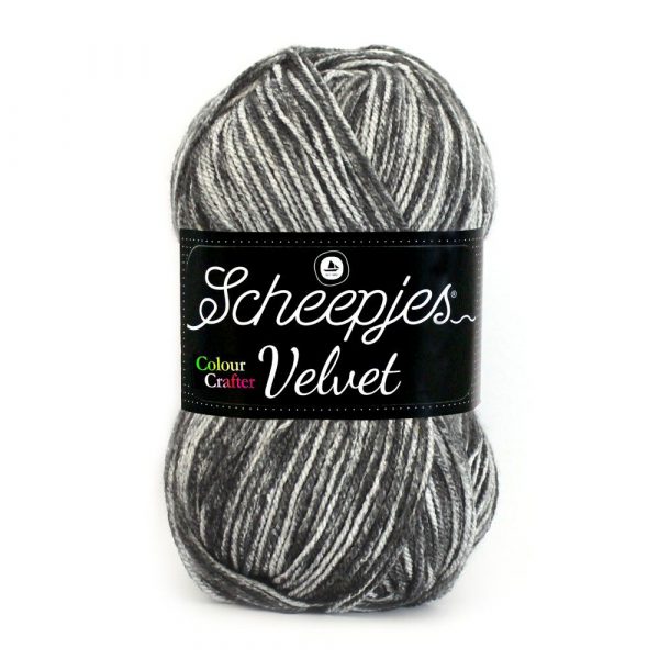 Colour Crafter Velvet 100g Noir dégradé, fil à tricoter, Scheepjes pour vestes, pulls, bonnet, écharpes etc