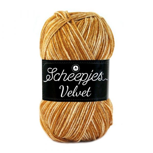 Colour Crafter Velvet 100g Ocre dégradé, fil à tricoter, Scheepjes pour vestes, pulls, bonnet, écharpes etc