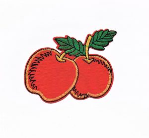 Ecusson Thermocollant la pomme en rouge 7.5 x 6.0cm