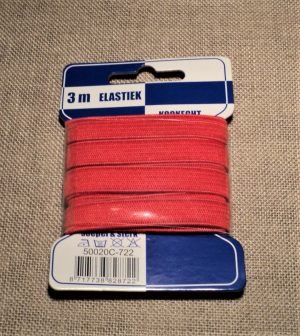 Elastique souple et plat, Rouge 10mm, emballé par 3 mètres, pour lingerie, masques, bande bretelles robes etc