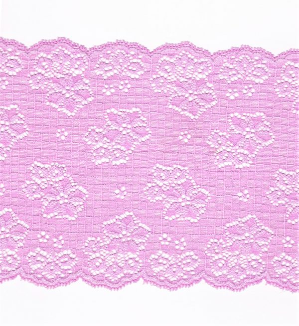 Dentelle ELASTIQUE mauve 160mm, dentelle lycra mauve, dentelle extensible au mètre, couture, lingerie, floral, mariage