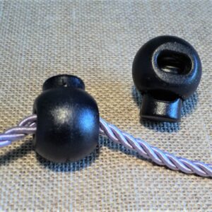 Arrêt cordon bleu marine boule 18mm, arrêt de cordelette bleu marine