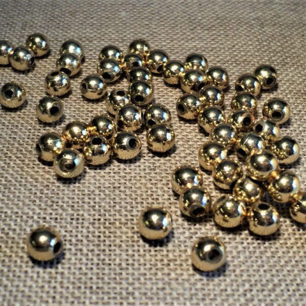 Perles 5mm doré (30pcs) polyester