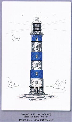 Phare bleu 15x25cm Aida 7 Kit au point de croix Marie Coeur 5034