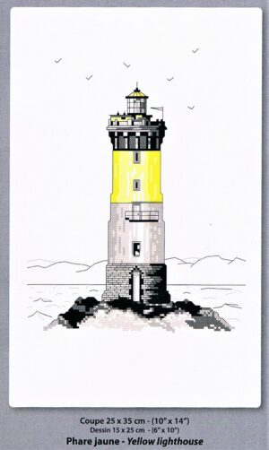 Phare jaune 15x25cm Aida 7 Kit au point de croix Marie Coeur 5035