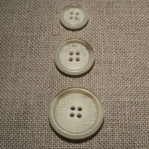 Bouton trench écru beige 15/20/25mm, manteau 4-trous