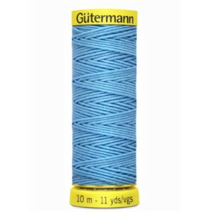 Fil élastique bleu clair lastex Gütermann 10m (bobine) pour les fronces et smocks