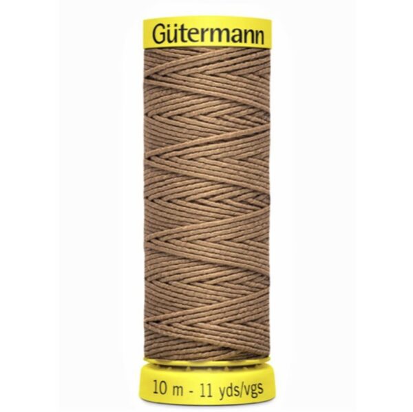 Fil élastique taupe, beige lastex Gütermann 10m (bobine) pour les fronces et smocks