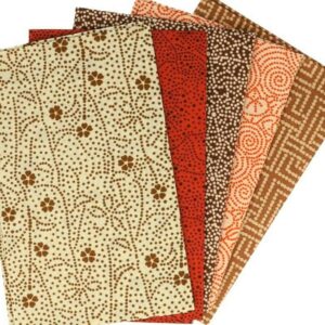 5 pièces Patchwork tissu marron, brique 50x57cm, 100% coton mixtes coupon pour Loisir Créatifs