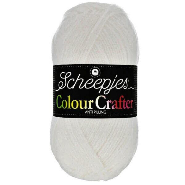 Colour Crafter blanc 5x100g, fil à tricoter, fil à crocheter Scheepjes