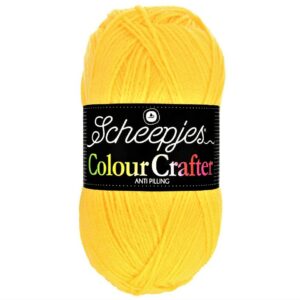 Colour Crafter jaune vif 5x100g, fil à tricoter, fil à crocheter Scheepjes