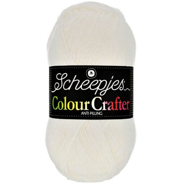 Colour Crafter Blanc Cassé 5x100g, fil à tricoter, fil à crocheter Scheepjes