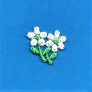 écusson Dentelle brodé mini fleur blanc à coudre 2.5 x 2.5 cm